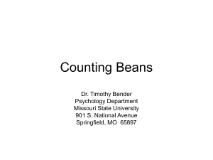 Counting Beans - Missouri State University