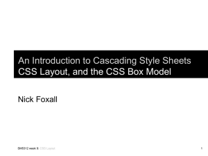 PowerPoint Presentation - An Introduction to Cascading Style