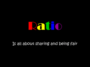 Ratio and Sharing