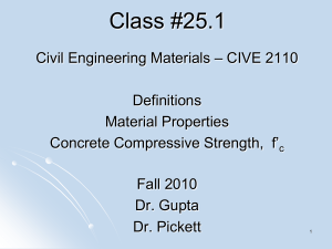 Class 25.1 CIVE 2110 Concrete Material_definitions f`c