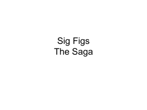 Sig Figs The Saga - wondersofscience