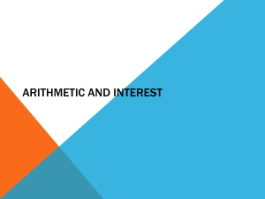 Arithmetic and Interest