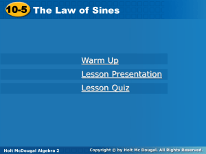 Law of Sines Powerpoint