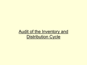 Inventory & Distribution Cycle