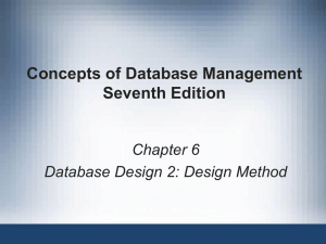 IS230 - Chapter 6 - Database Design Part II