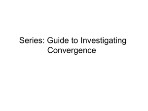 Basic Concepts & Convergence Tests