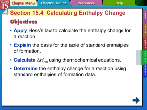 Standard Enthalpy (Heat) of Formation