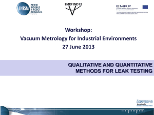 Quantitative and qualitative leak testing