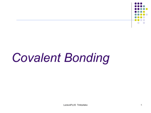 Covalent Bonding Notes 12-10-14