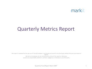 Quarterly Metrics Report