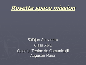 Rosetta space mission