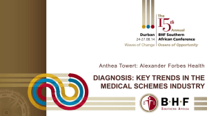 A diagnosis of key trends in the medical schemes industry