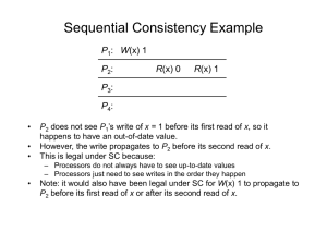 Sequential Consistency Example