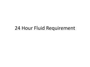 24 Hour Fluid Requirement