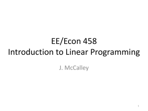 EE 458 Introduction to Optimization