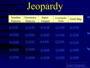 5.01 Patterns Jeopardy