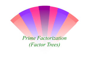 Prime factorization lesson