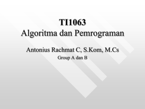 T1063 Algoritma dan Pemrograman