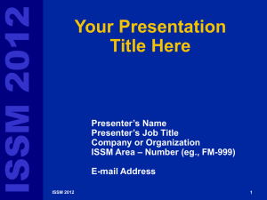 This is the Standard Intel PowerPoint Template for On