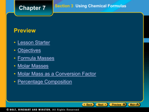 Chapter 7 Section 3 Using Chemical Formulas
