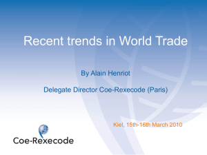 Recent Trends in World Trade - Coe