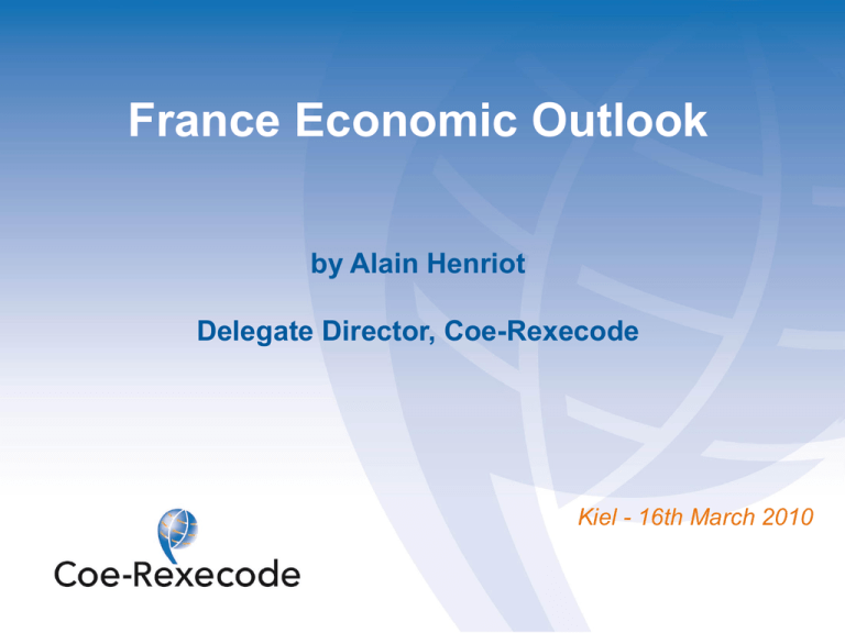 France Economic Outlook 20102011 Coe