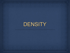 Density= Mass