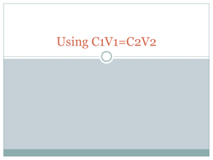 Using C1V1=C2V2