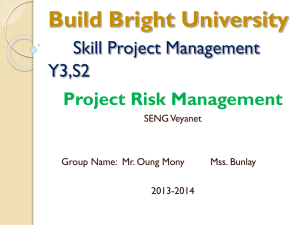 1. Project Risk Management – BBU