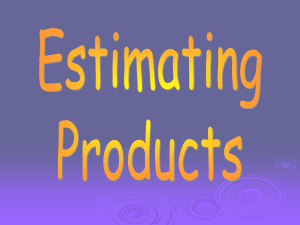 Estimate Products - Fractions