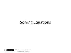 Rearranging Equations