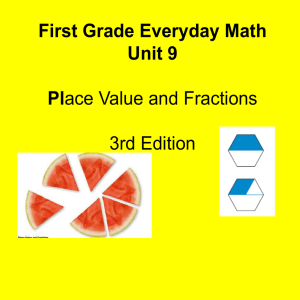 Everyday Math- gr. 1 unit 9