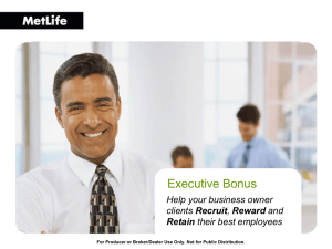Executive Bonus - MetLife Investors