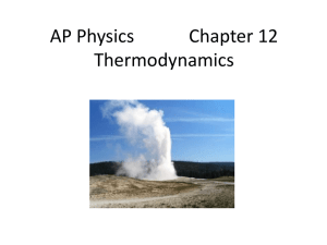 First Law of Thermodynamics - Derry Area School District