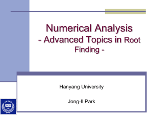 Root Finding - Hanyang University