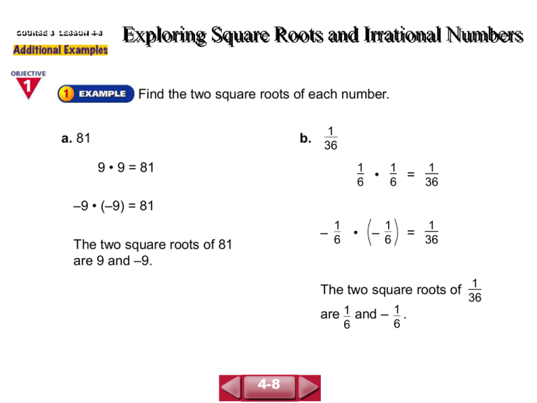 Exploring Square Roots And Irrational Numbers