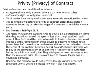 Privity (Privacy) of Contract