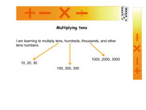 Multiplying tens