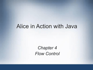 Alice in Action with Java - Lincoln Park High School