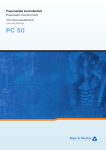 PC 50 Pneumatisk kontrollenhet