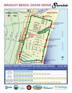 Bradley Beach & Ocean Grove Shore link shuttle map 8.5