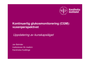 Kontinuerlig glukosmonitorering (CGM): vuxenperspektivet