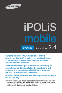 User Maunal-iPOLiS Mobile-Android-SWEDISH