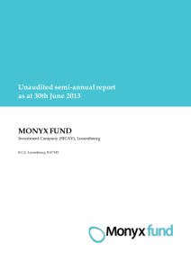 MONYX FUND - Monyx Financial Group