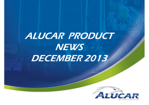 ALUCAR PRODUCT NEWS DECEMBER 2013