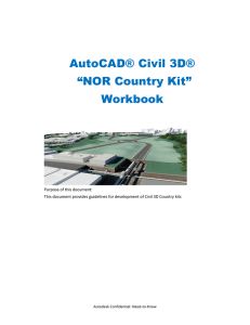 AutoCAD® Civil 3D® “NOR Country Kit” Workbook