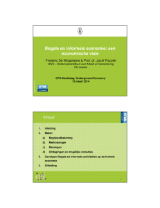 Illegale en informele economie: een economische visie