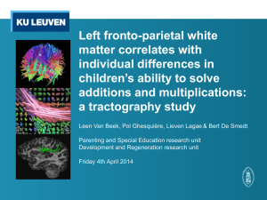 Left fronto-parietal white matter correlates with individual differences