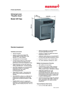 Universal oven "Paraffin Oven" Model UN110pa