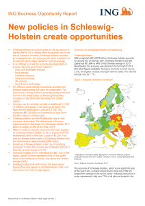 New policies in Schleswig- Holstein create opportunities